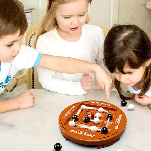 Til Orbitos Brætspil Connect 4, Track Logic Bræt, Logic Chess Track Brætspil, 100% Ny [DmS]