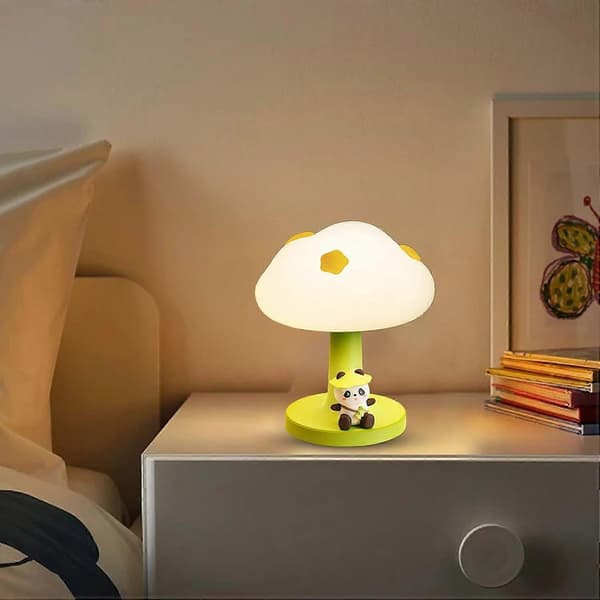 Cloud Panda Natlampe - Svampe Panda Natlamper | Sød Natlampe til Børneværelset |