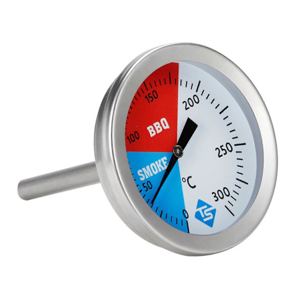 Temperature Gauge 0-300 Degrees Celsius Gauge Stainless Steel Cooking Thermometer for Barbecue BBQ Grill Smoker Oven