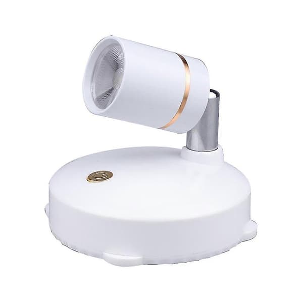 Spotlight Innendørs Mini Accent Lys Multifunksjonelt Lys USB Lading Lampe LED Spotlight Trådløs Spotlight White 8X8X6CM