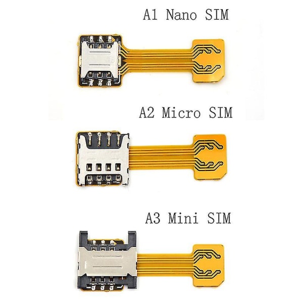 Hybrid Dual Micro Nano Sim-kort Adapter Konverter Udvidelse Sd Slot Android Hfmqv [DM] A3