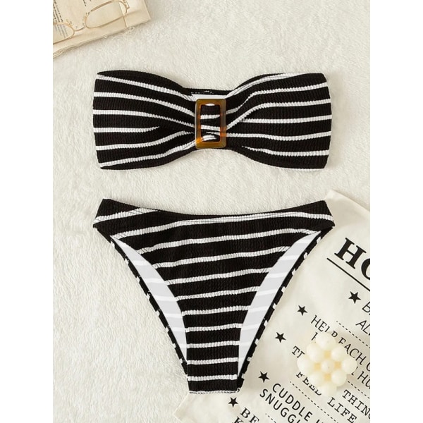 Bikini Sexy Dame Badetøj 2023 Ny Solid Bandeau Bikini Sæt Thong Badetøj Sommer Biquini 2 Del Badetøj Strand Kvinde 1 M