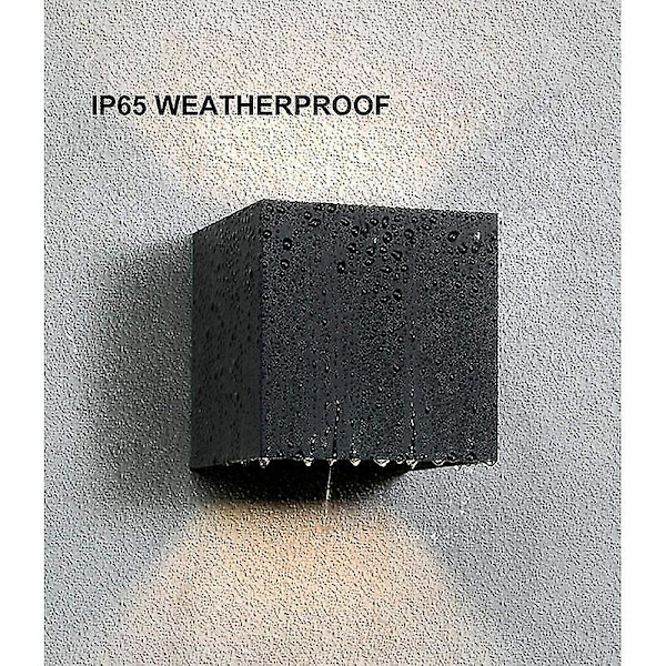 Justerbar Cube LED Vægskinne 6W 3000K Kvadratisk Vægskinne IP65 Vandafvisende Moderne Aluminium Udendørs Lampe Til Gang Have, Sort
