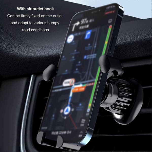 Universal Gravity Telefonholder til Bil - Enhåndsbetjening og Luftventilclips [DB]