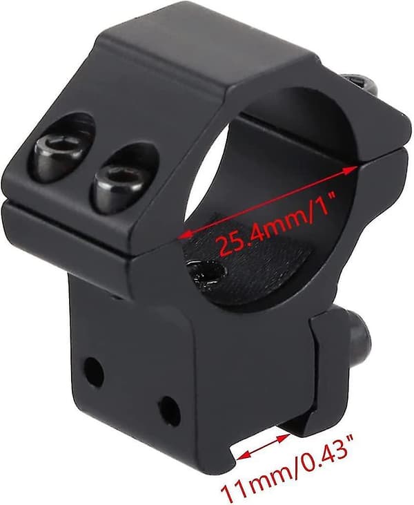 Lågprofil Kikarsiktesringar - 25,4 mm Adapterfästringar med 11 mm Dovetail-skena