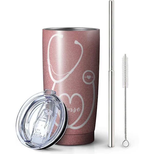 Sjuksköterska Mugg, Anpassad Te/Kaffe Kvinna Sjuksköterska Tumlare 20 OzBY Rose Gold One Size