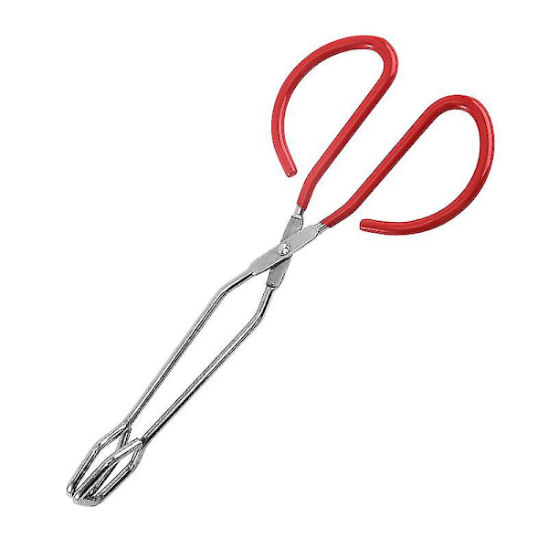 11scissor Tongs Mattsvarta Matpincetter i Rostfritt Stål med Greppvänligt Handtag Vinklad BrödklämmaBY