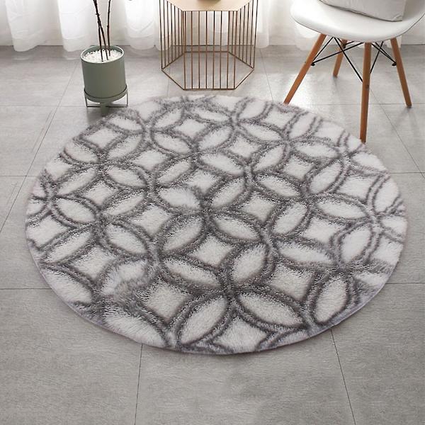 Runda Mattor Mjuka Bekväma Fluffiga Shaggy Hög Högen Matta För Vardagsrum Sovrum ST05 Diameter 40cm