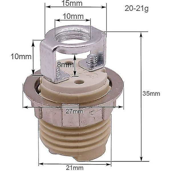 4-pack LED G9 Lamphållare Special Keramisk Lamphållare Lamplampahållare Dörr 35mm Höjd Tråddameter 21mm (Bas Typ: G9, Färg: 4 set)-hy