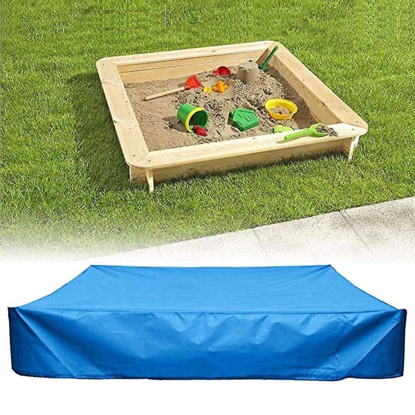 Sandlåda Cover Med Dragsko Vattentätt UV-skydd För Sandlåda OutdoorBY Blue 120x120x20