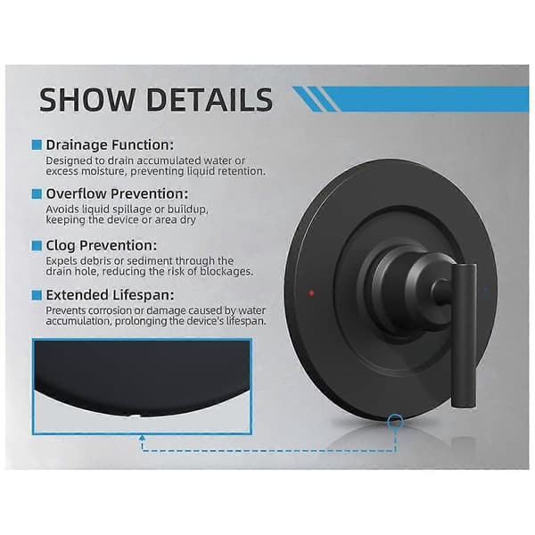 Erstatning for enkelthåndsspak T2901BL Trim Kit, for dusj/badekar trykkbalanserte ventiler [DB]
