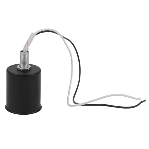 E27 Keramisk Skruebase Rund LED Lyspære Lampe Sokkel Holder Adapter Metall Lampeholder Med LedningBY