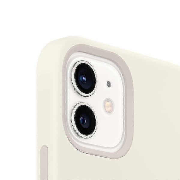 iPhone 12, 12 Pro APPLE silikon vitt MagSafe skyddande fodral