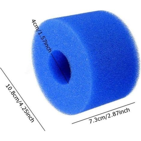 Skumbassengfilter sett med 4 - Spa skumfilter, svømmebasseng - Gjenbrukbart og vaskbart - S1 svampfilter (4 stk)