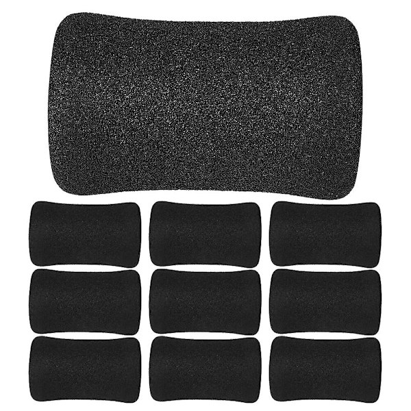 10 st Ab-Träningshylsor Rullande Svampvals Gymövnings-Svampdynor Valsdynor Ersättningar Black 13.50X7.50X7.50CM