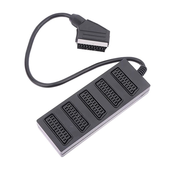 21-polet Scart 5-vejs Splitter 21p Scart Han til 5 Hun Adapter Stik 5 Vejs Scart En Del Int
