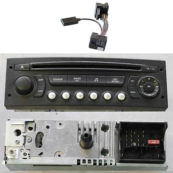 Bil Audio Bluetooth 5.0 Modtager Aux Adapter Til Peugeot Citroen C2 C5 Rd45 Rd4 Radiomodul Blåt