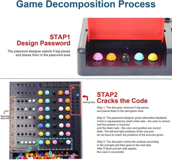 Code Breaker Spil, Hemmelig Kode Brætspil, Sjove Strategi Brætspil Til
