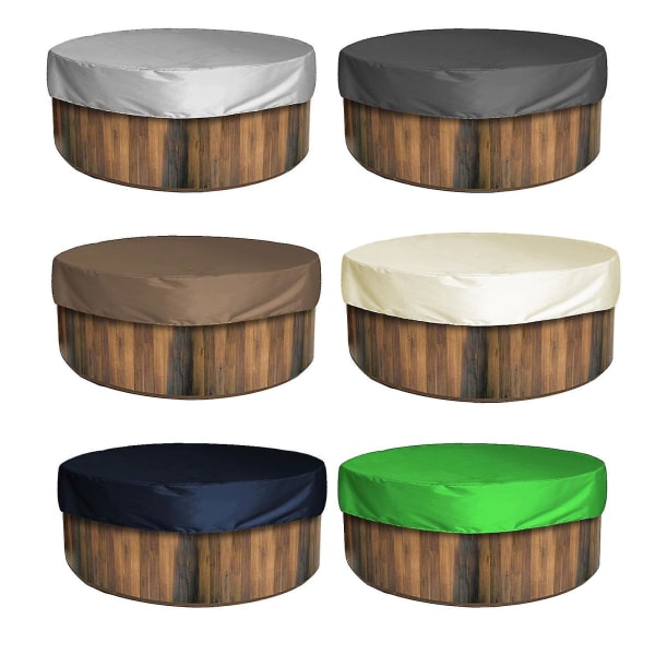 Runt Badkarstäcke UV-Resistent Badkarstäcken Utomhus Spa Badkarstäcken-XinHan Brown