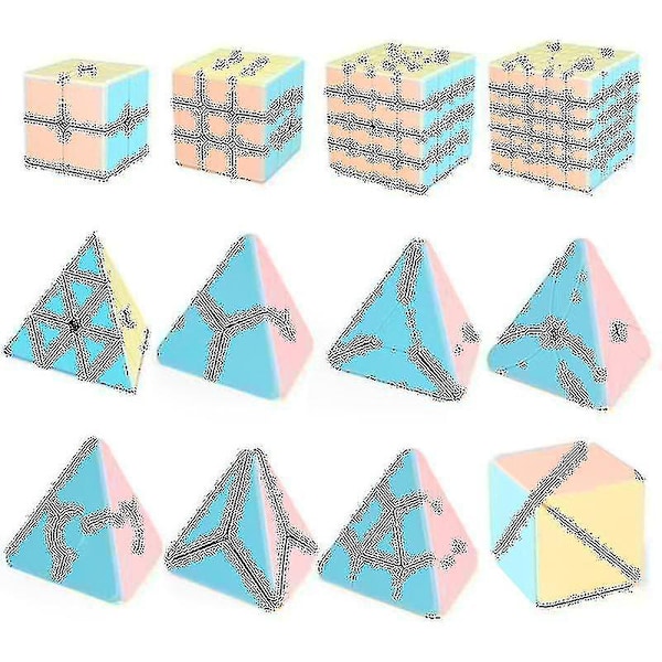 Ammattimainen Magic Speed Cube 2x2 3x3 4x4 5x5 Pyramid Magic Cube Cartoon [DmS] A12