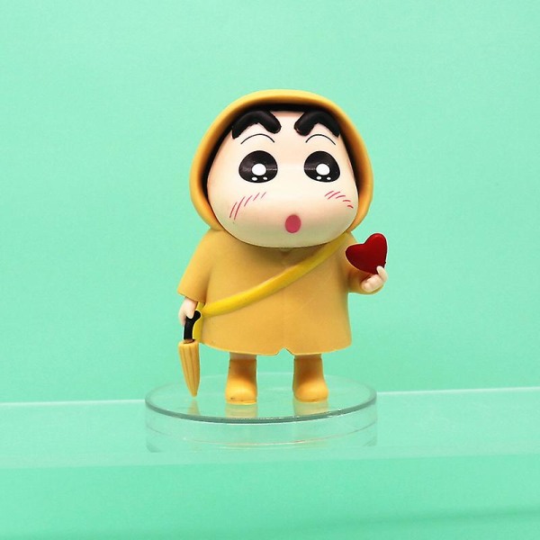 Q-version tegneseriefigur Crayon Shin-chan figurmodel regnfrakke Crayon Shin-chan dukke Yellow