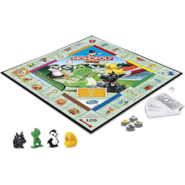 Monopoly Junior, det klassiska brädspelet för barn, familjespel, från 5 år