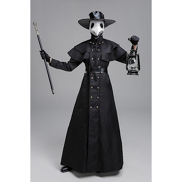 Halloween Medieval Punk Plague Doctor Birdman Cosplay -asu 2XL