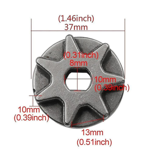 Kædesavskæde gear tandhjul drev udskiftning gear tandhjul elværktøj 7 tooth sprocket 810