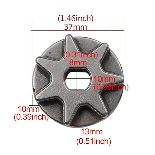 Ketjusahaketin ketjun hammaspyörä vaihteisto vaihtohammaspyörä sähkötyökalu 7 tooth sprocket 810