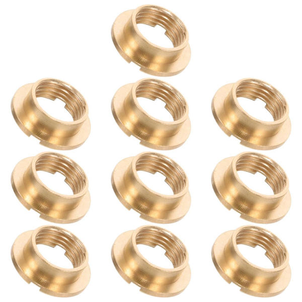 10 st Klockrörelse Mutter Kvarts Klockreparation Tillbehör Klockmekanism Klockrörelse Muttrar Golden 1.10X1.10X0.40CM