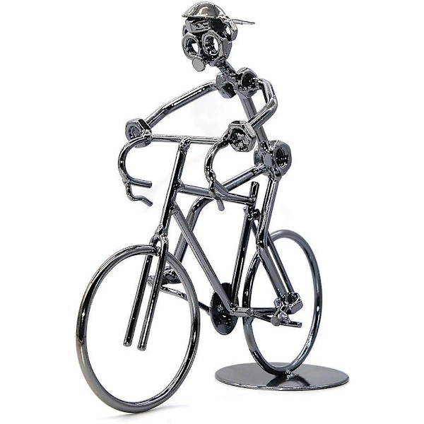 Retro Klassisk Håndlavet Jernmetalskulptur til Cykel- og Motorcykelentusiaster