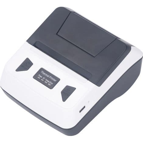 80 mm trådløs Bluetooth termoprinter til billetter og kvitteringer, hvid, Windows-kompatibel.