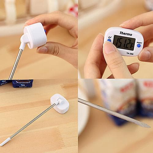 Fiauli Instant Digital LCD Mat Termometer för Mat BBQ Kött Choklad Ugn