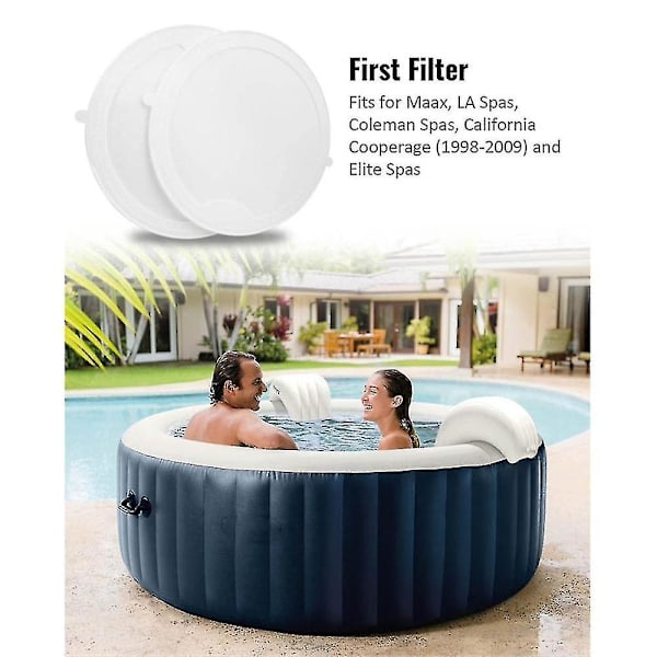 100497 Ensimmäinen suodatin yhteensopiva Spas Hot Tub yhteensopiva Maax/ LA Spas/ Spas/ Cooperage (1998-2009) ja Elite Spas+(mainokset