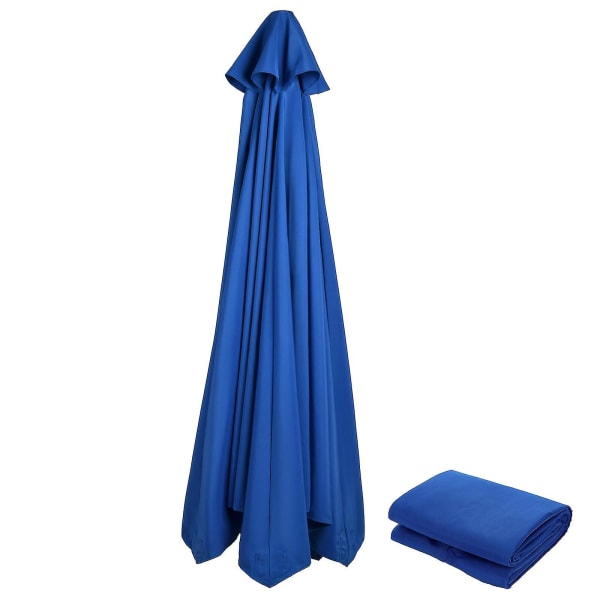 2023 Hot Udskiftningsstof Haveparasol Baldakin Dæksel Til 2,7m 6 Arm / 8 Arm Terrasse Solparasol Klud 100% Ny Navy blue 270cm*8 Arm