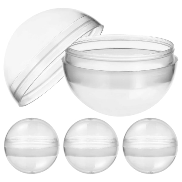 100 stk Plast Transparent Kuler Multifunksjonelle Vridde Runde Kuler Klare Fyllbare Grab Kuler ABY 3.20X3.20X3.20CM