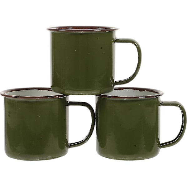 3-pack emaljmugg, emalj kaffemugg, återanvändbar emaljtekopp, vattenbehållare