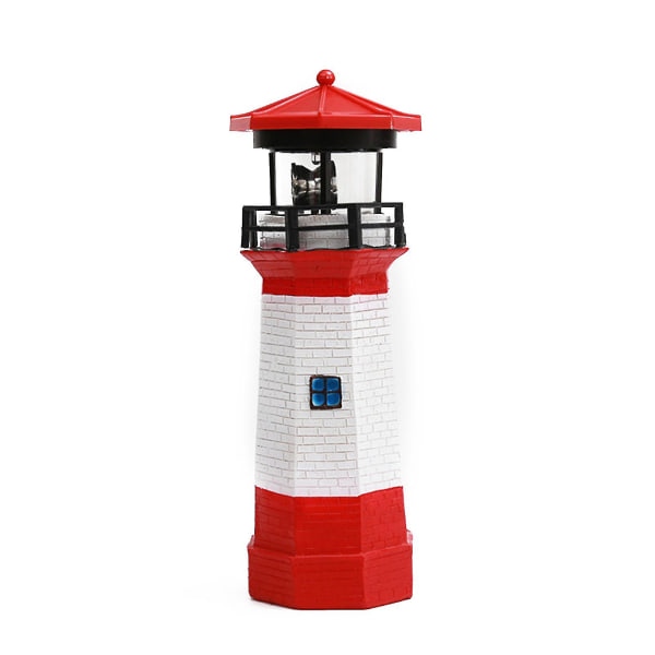 Solar Powered Lighthouse Led Rotating Lighthouse Garden Light Lawn Lamp Decorative Patio DecorativeBY