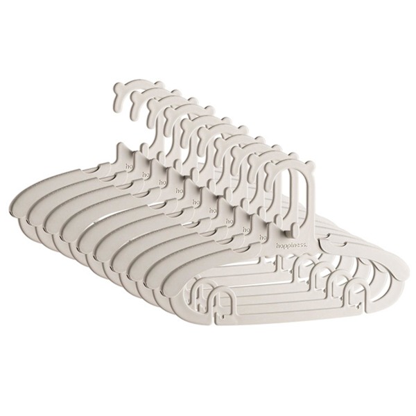 Barnklädhängare Baby Multifunktionell Utdragbar Hängare Med Byxklämma Liten Warm Gray Hanger 10PCS
