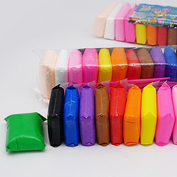 36/24/12 Värisetti Kevyt Pehmeä Savi DIY Leikkikalut Lapsille Oppimisleluja Plastiliina Turvallinen Värikäs Kevyt Savi Leikkikalut 12 Colors