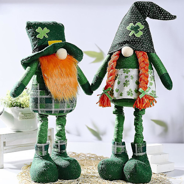 Irländska Tomtar St. Patricks Dag Presenter Leprechaun Nordisk Svensk Vår Handgjord Skandinavisk Tomte E