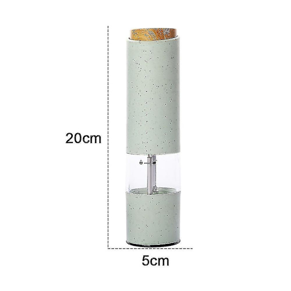 2 stk elektrisk salt- og pepperkvernsett batteridrevet salt- og pepperkvern og pepperkvern green