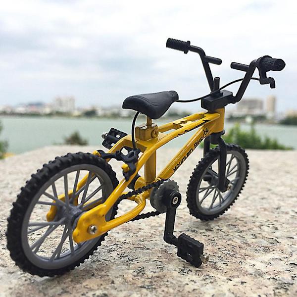 Mini-sormipyörä lelut seos Miniatyyri Mtb Pyörä Malli Diy Luova Simulaatio Vuoristo Pyöräily Lapset Koulutuslahjat [DmS] Orange