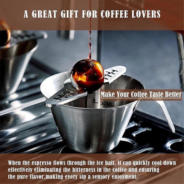 Espresso Kølebold til Espresso Kaffe Espresso Køleapparat Rustfrit Stål Kølebold/Is Sph Silver