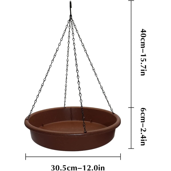 18 tommers hengende fuglemater with Solar Fountain