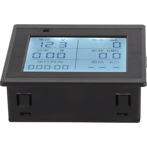 Digital DC 6-200V Voltmeter Amperemeter med Multifunktions LCD-display