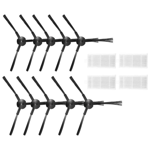 10 kpl sivuharjaa + 4 kpl HEPA-suodatinta Ariete Briciola 2711 2712 2713 2717 ROBOT HOFER -puhdistajan osat ja tarvikkeet gray