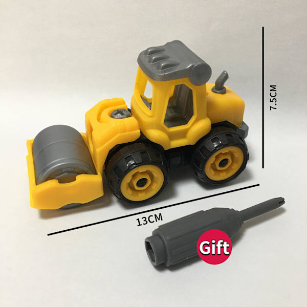 Rakennusajoneuvojen kaivinkoneen kakkukoriste, kaivukoneen liikennemerkkikakkupäällyste pojan syntymäpäiväjuhliin lelulahjaksi Road Roller