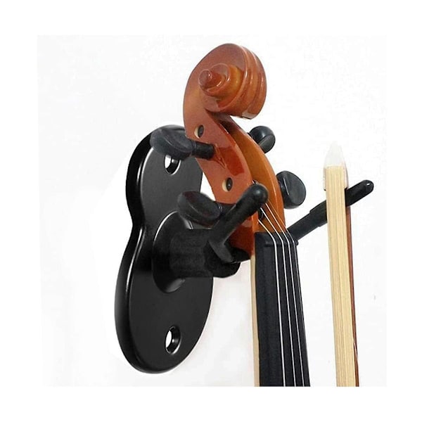 2 stk. Væghængt Violin Stativ Display Stativ Violin Stativ Krog Horisontal Eller Vertikal Stativ Med Bo([HK])