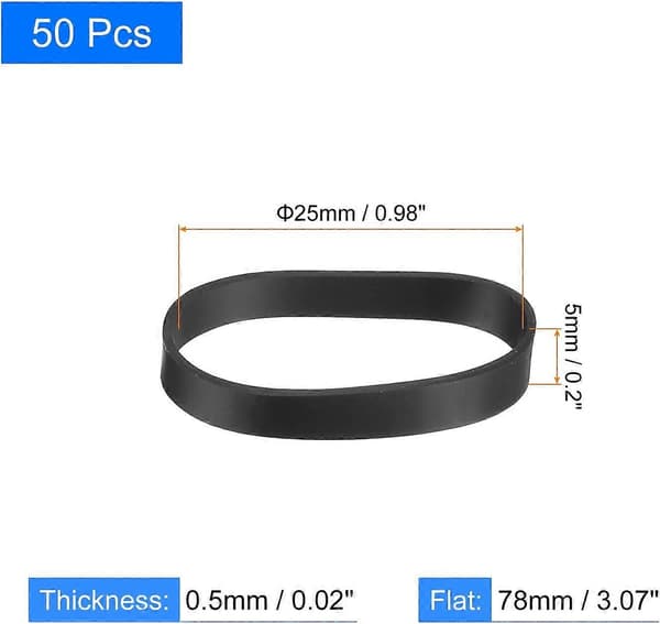 30 st Silikongummiband, 25x5 mm Gummibandsringar Kabelband Stark Elastisk